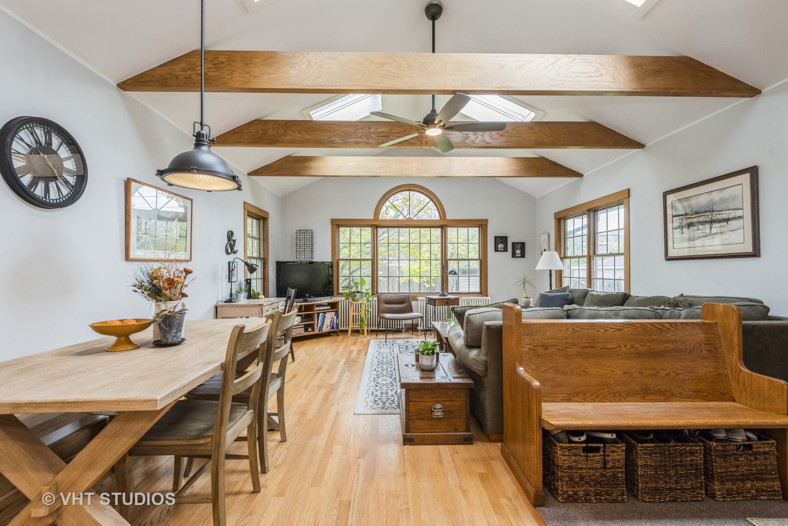 2415 Harrison Street Evanston, IL 60201 - Photo 20 of 42 a view of a dining room with furniture window and wooden floor