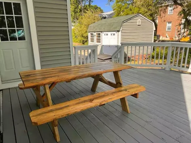 a view of outdoor space with seating space