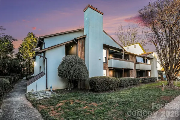 a house view with a garden space