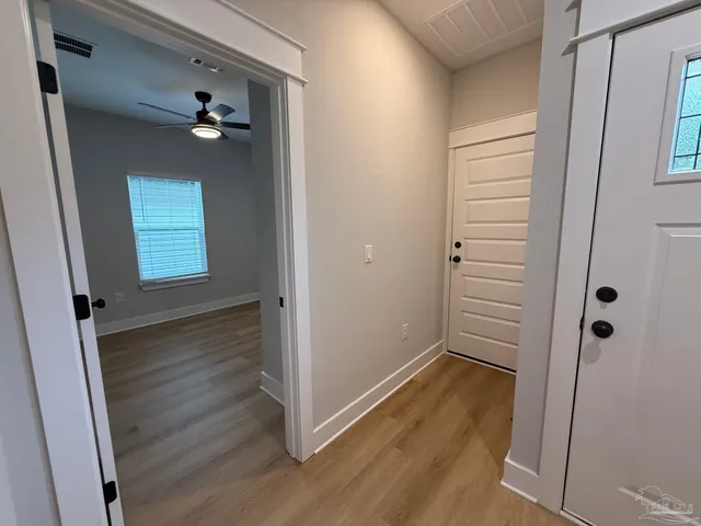 an empty room with a window