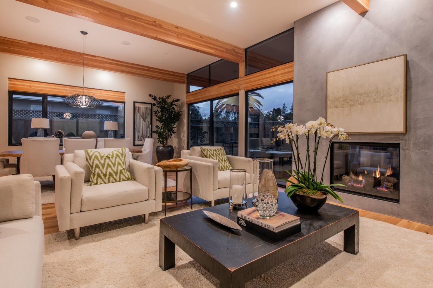 667 Springer Terrace Los Altos, CA 94024 - Photo 11 of 36 a living room with furniture and a fireplace