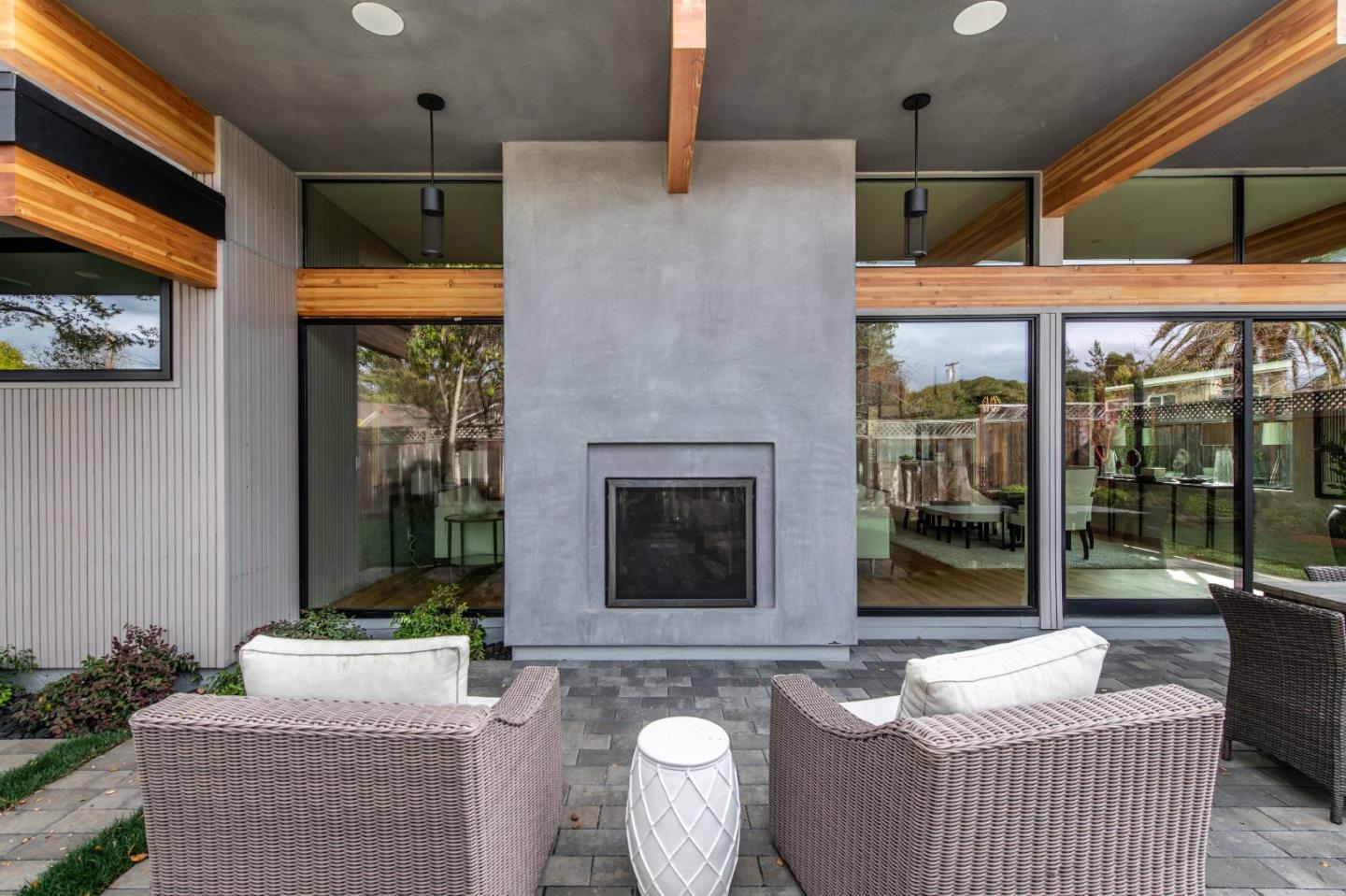 667 Springer Terrace Los Altos, CA 94024 - Photo 33 of 36 a living room with furniture and a fireplace