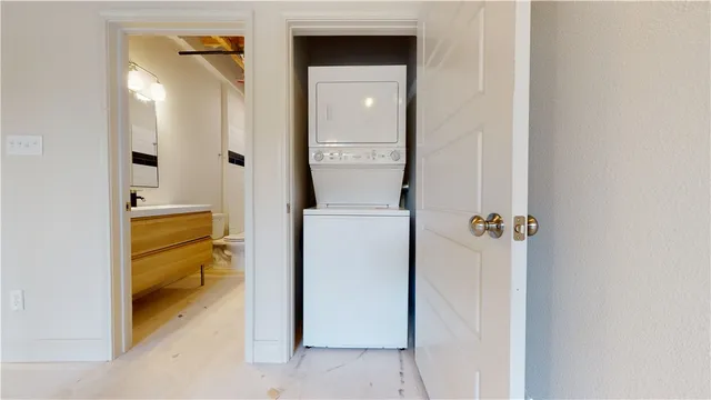 a view of a room with an empty space