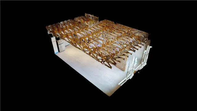 a view of a balcony with wooden floor and city view