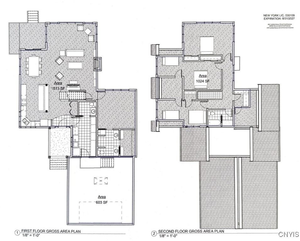 139 Burtis Point Road Owasco, NY 13021 - Photo 50 of 50 First and second floor floorplans. Square footage