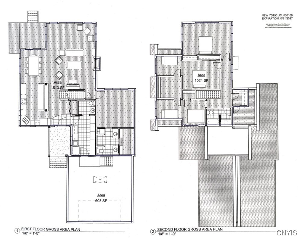 139 Burtis Point Road Owasco, NY 13021 - Photo 50 of 50 First and second floor floorplans. Square footage