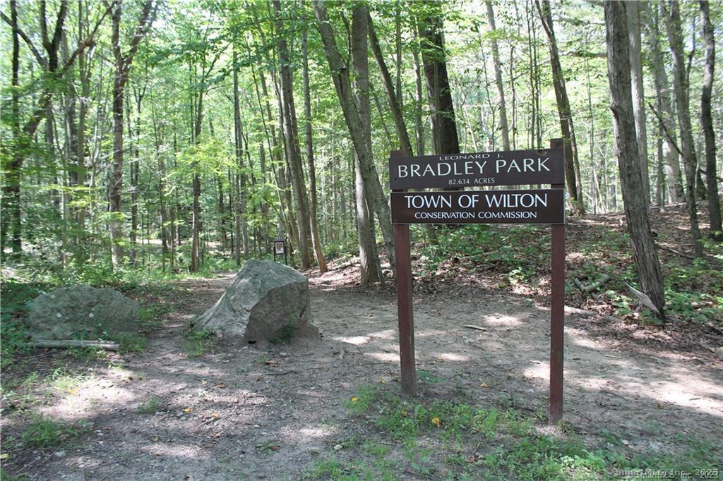 97 Graenest Ridge Road Wilton, CT 06897 - Photo 33 of 39 Bradley Park's 83 acres of Conservation Land abuts the property