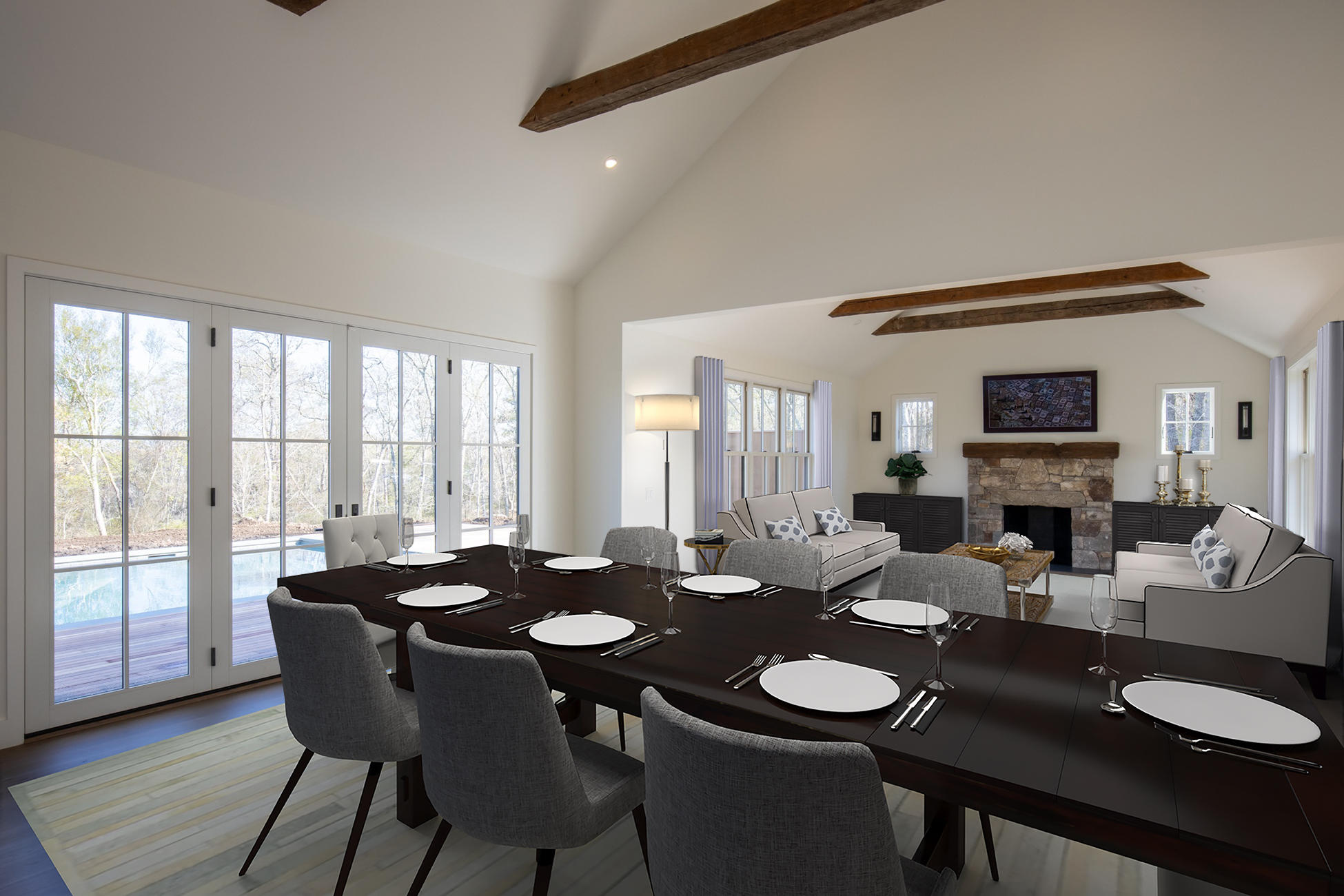 25 Luce Farm Road West Tisbury, MA 02568 - Photo 3 of 26 a view of a dining room with furniture and wooden floor