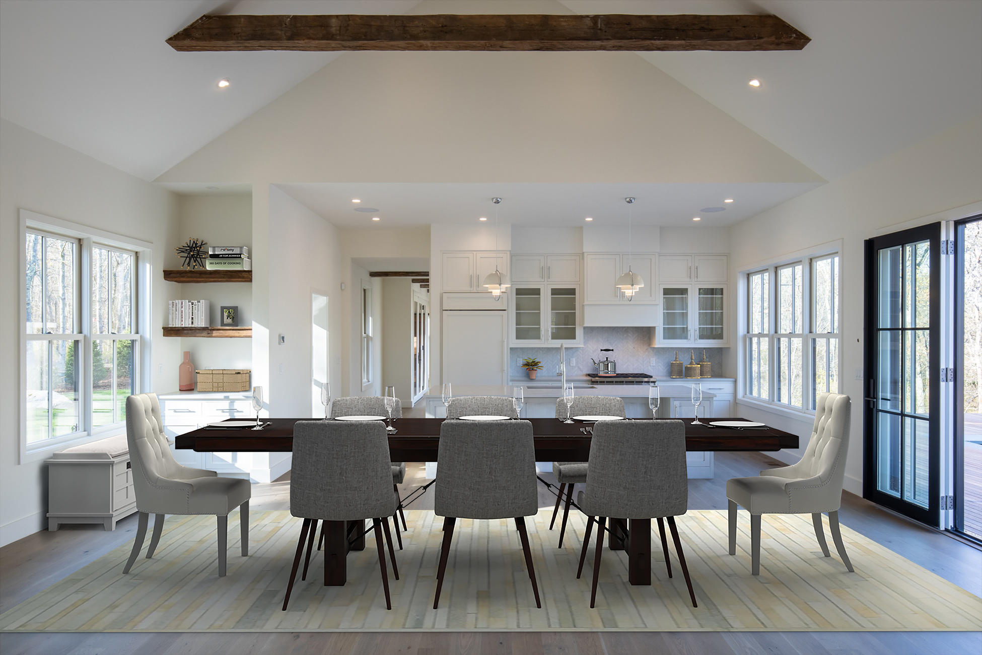 25 Luce Farm Road West Tisbury, MA 02568 - Photo 7 of 26 a view of a dining room with furniture and wooden floor