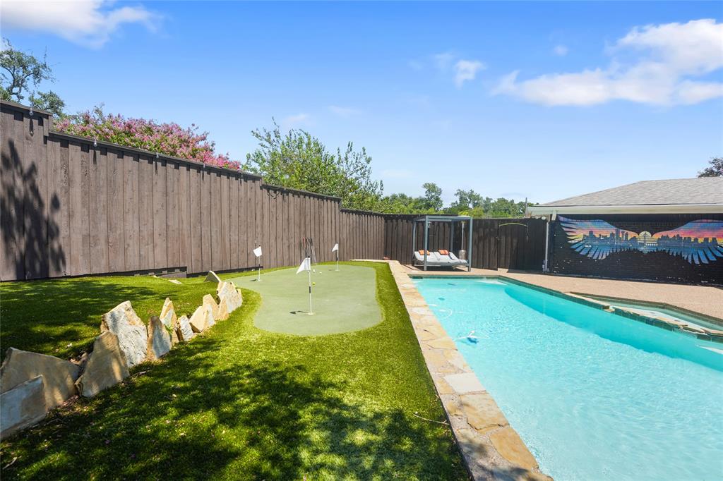 9677 Fallbrook Drive Dallas, TX 75243 - Photo 39 of 40 a view of a swimming pool with a backyard
