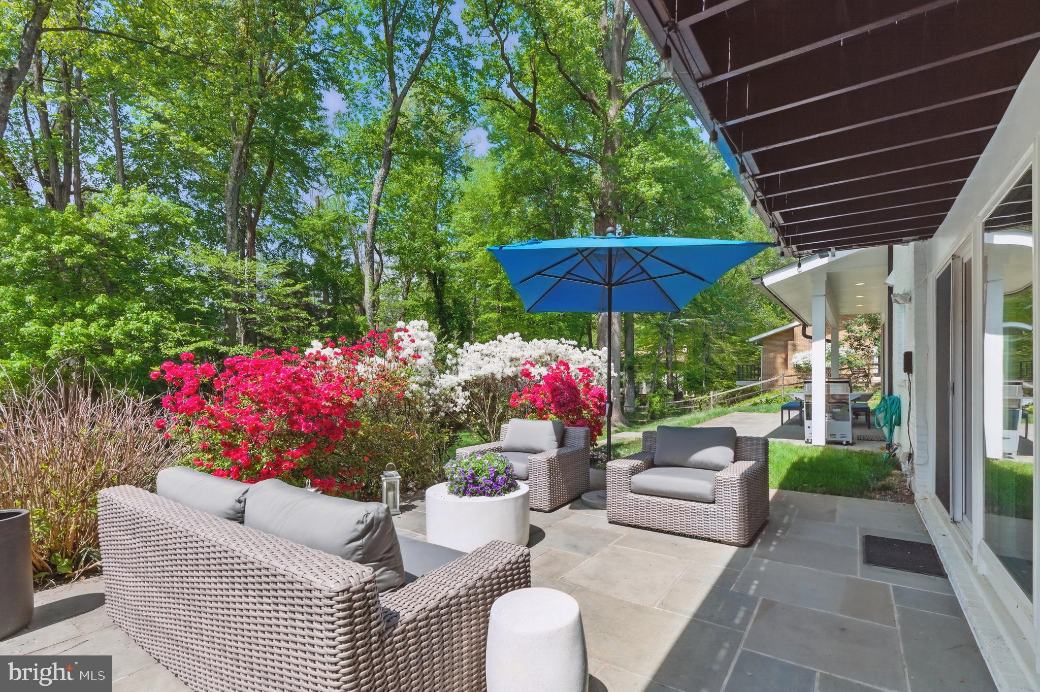 8024 Fenway Road Bethesda, MD 20817 - Photo 54 of 64 a view of a backyard with sitting area and furniture