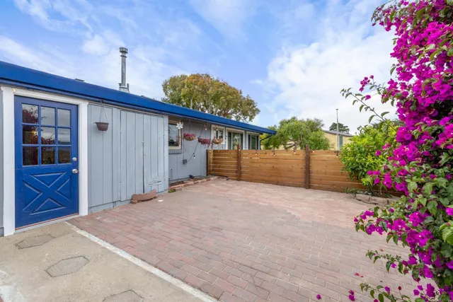 a front view of a house with entryway