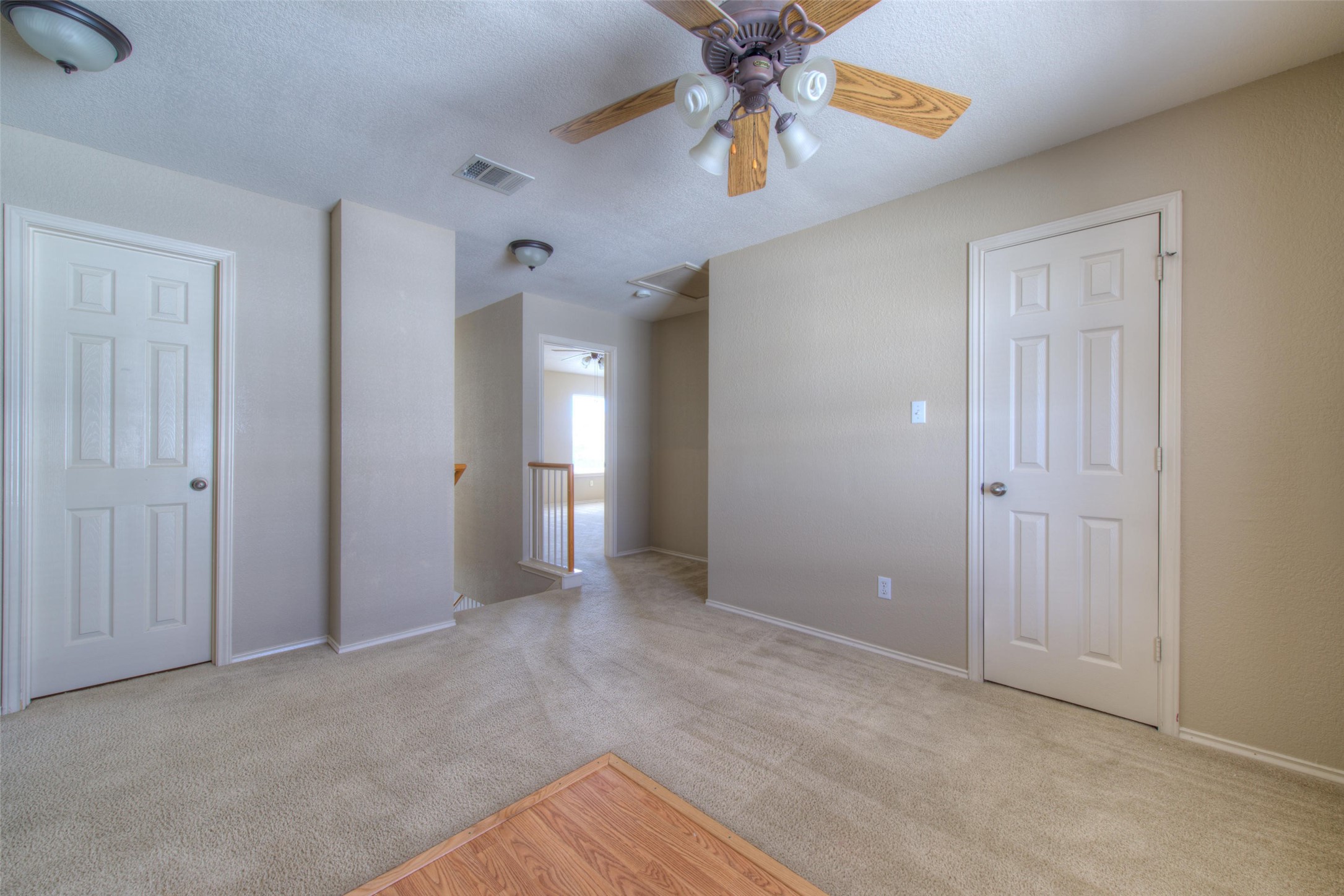 1148 Sundrop Place Round Rock, TX 78665 - Photo 15 of 19 an empty room with closet and a chandelier fan