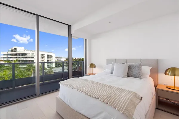 a bedroom with bed and window