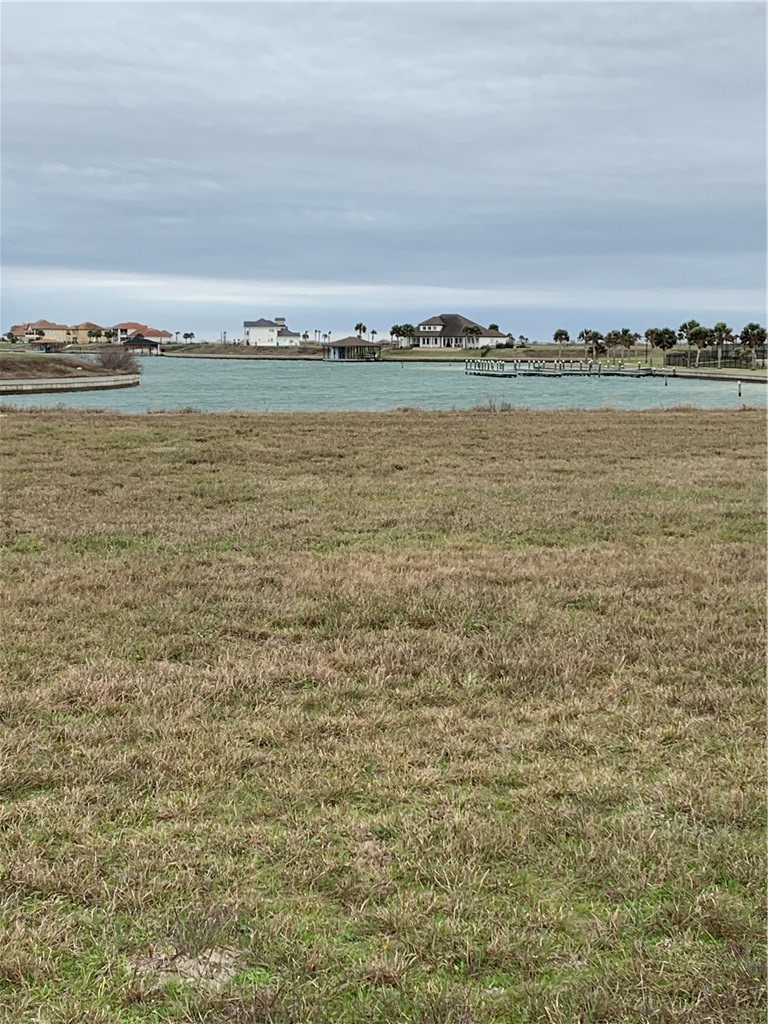 a view of an ocean and in the background