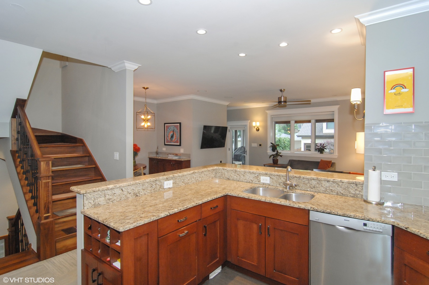 Undisclosed Address Chicago, IL 60618 - Photo 13 of 31 a kitchen with granite countertop a sink and stove