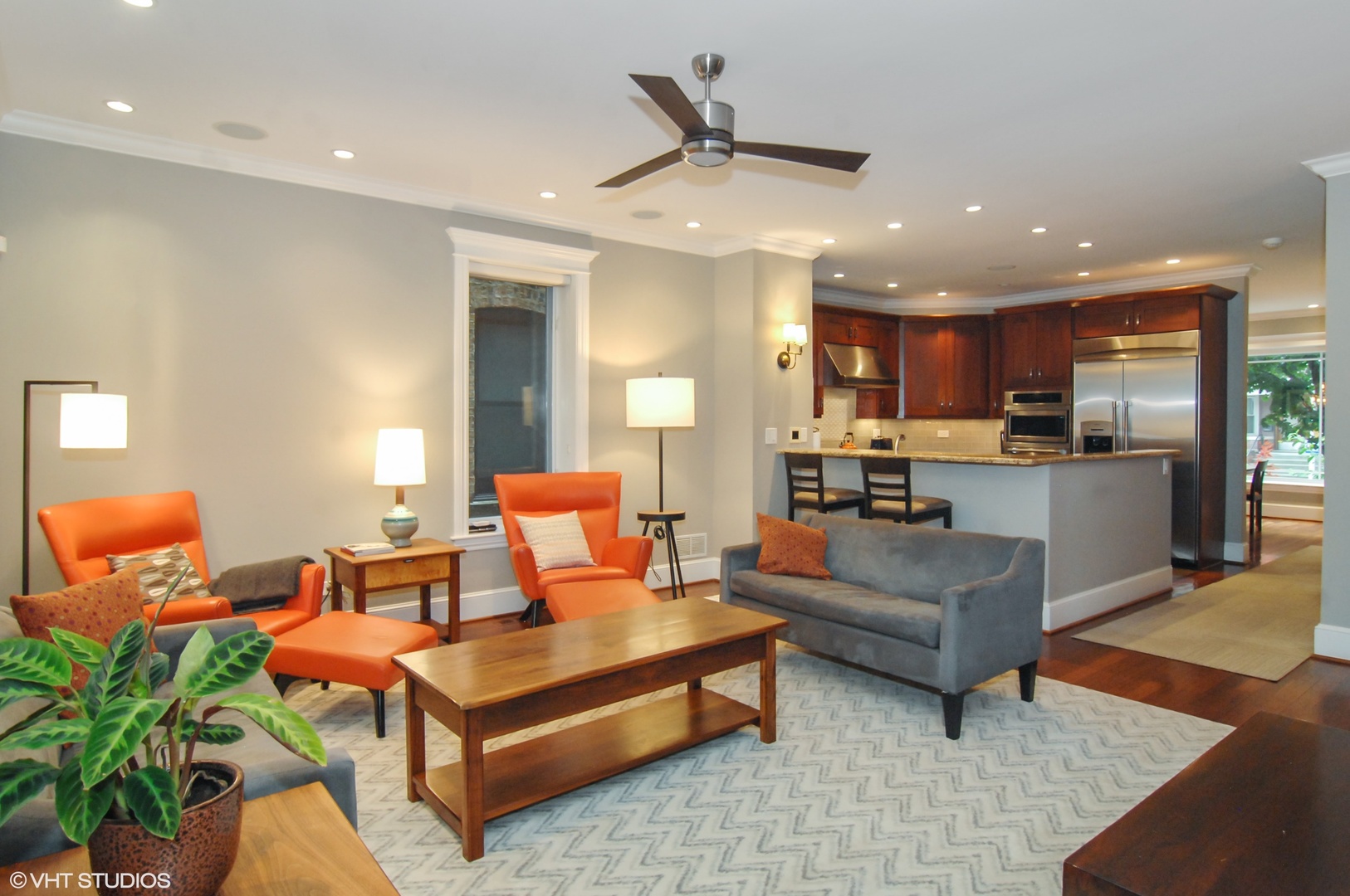 Undisclosed Address Chicago, IL 60618 - Photo 5 of 31 a living room with furniture kitchen view and a potted plant