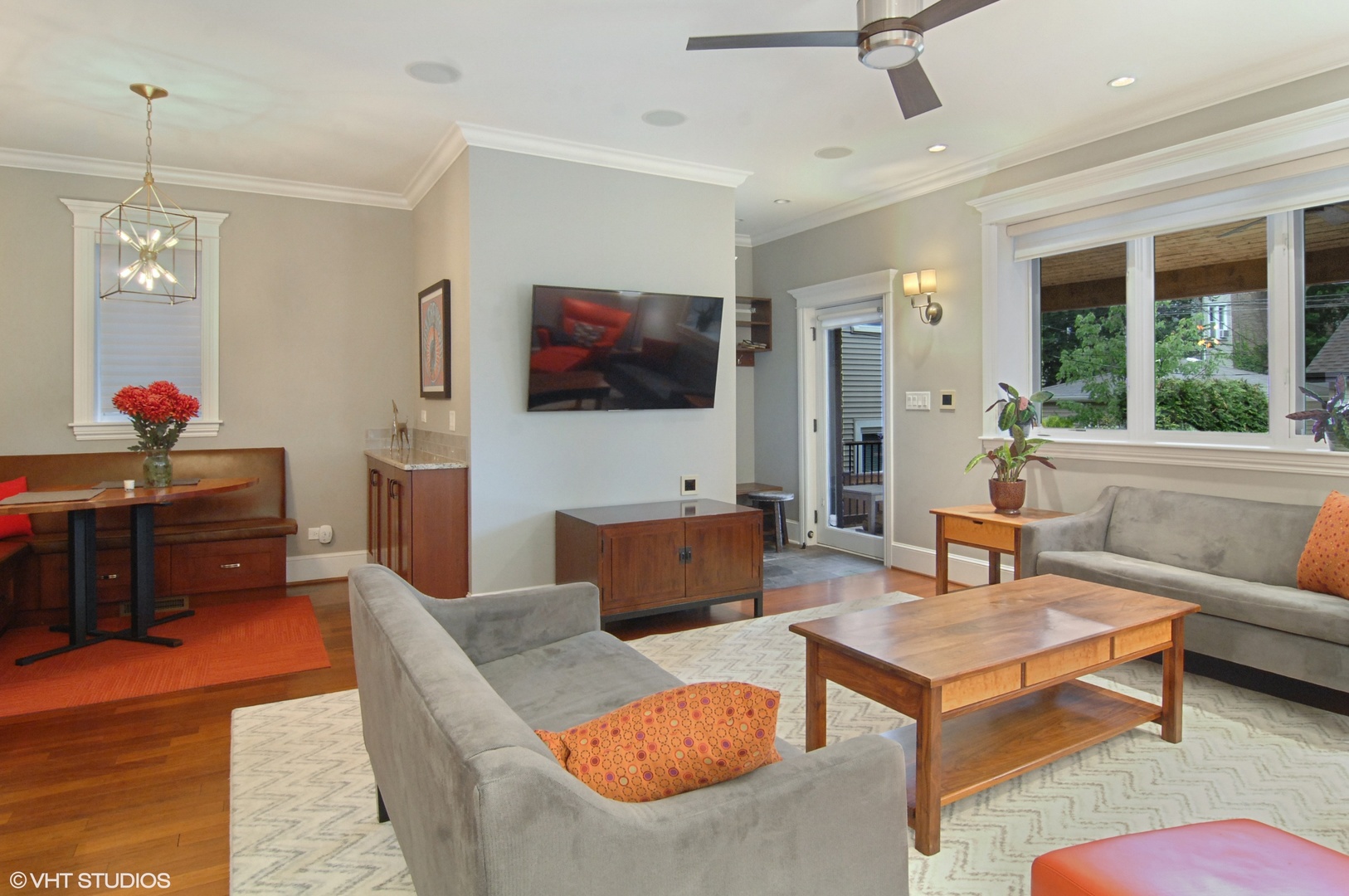 Undisclosed Address Chicago, IL 60618 - Photo 7 of 31 a living room with furniture and a flat screen tv