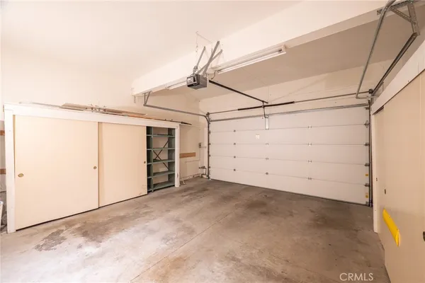 a view of a garage