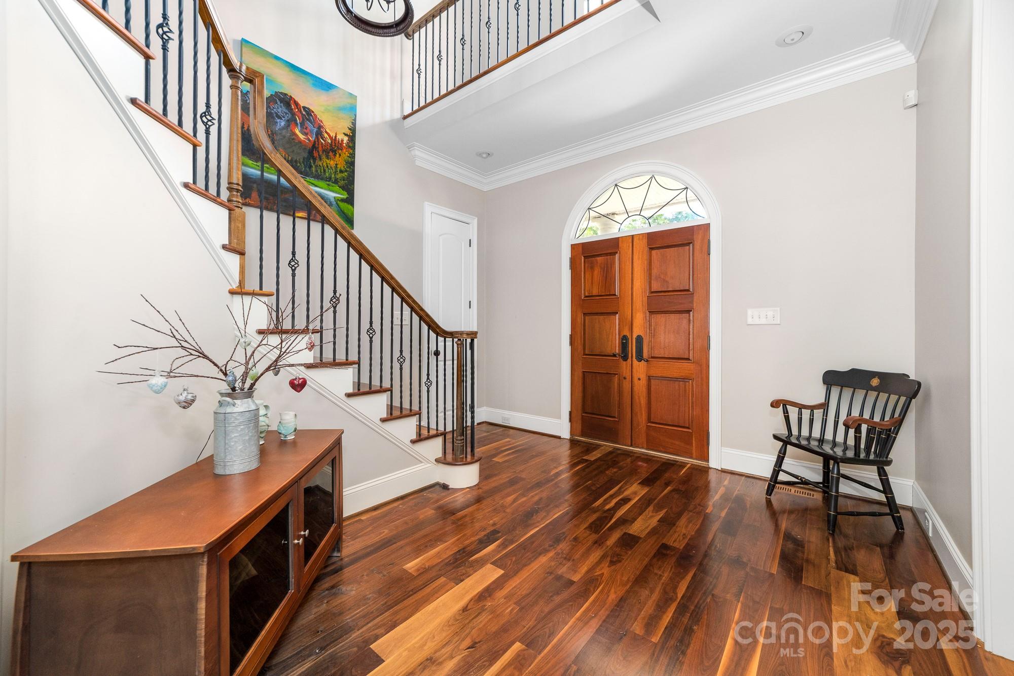 200 Galey Ridge Cramerton, NC 28032 - Photo 3 of 48 a view of an entryway with wooden floor