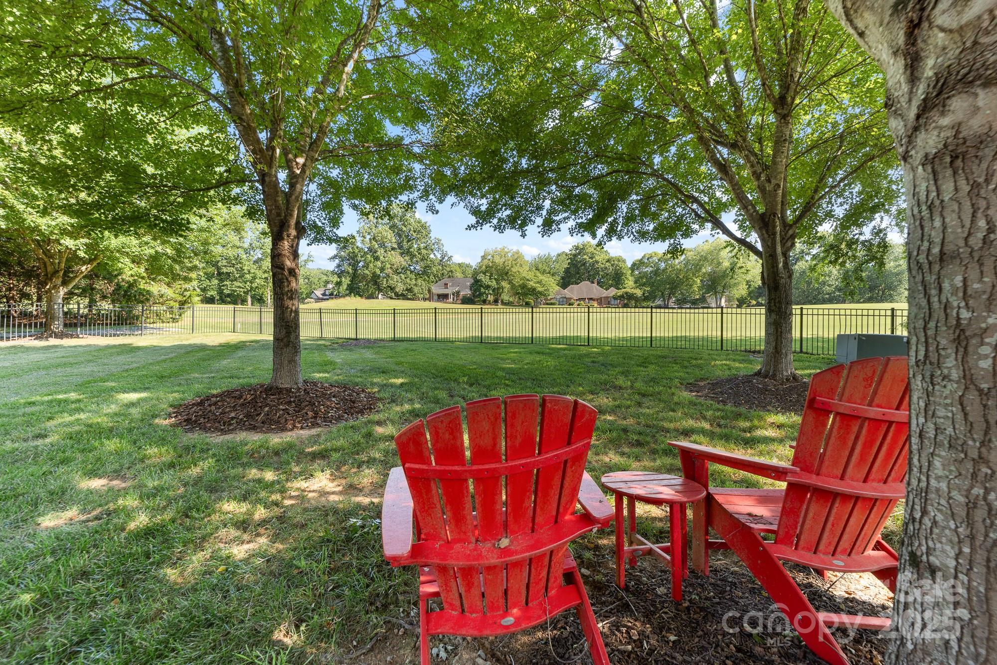 200 Galey Ridge Cramerton, NC 28032 - Photo 38 of 48 a view of a yard with a slide and a large tree
