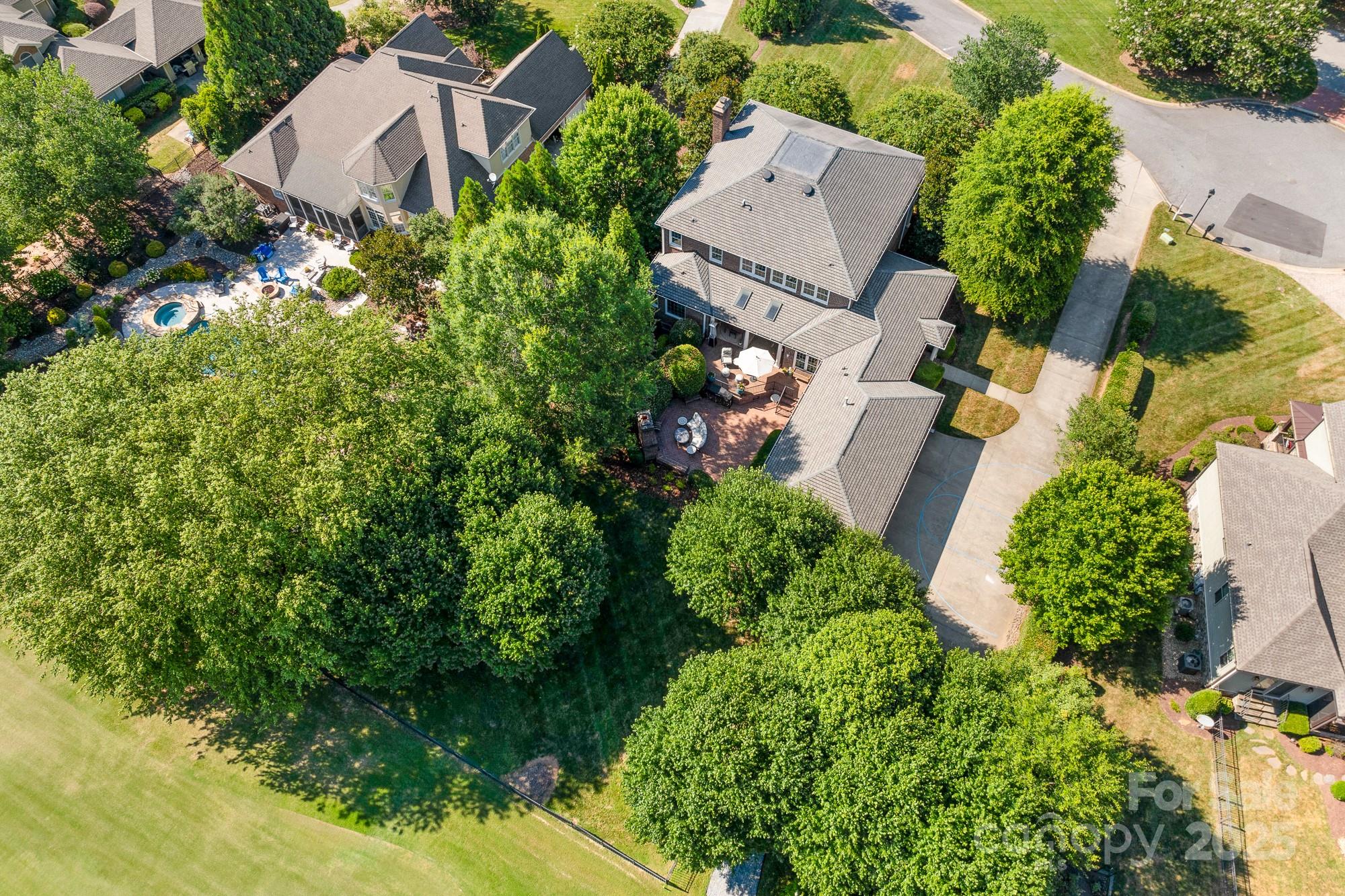 200 Galey Ridge Cramerton, NC 28032 - Photo 44 of 48 an aerial view of residential house with outdoor space and trees all around