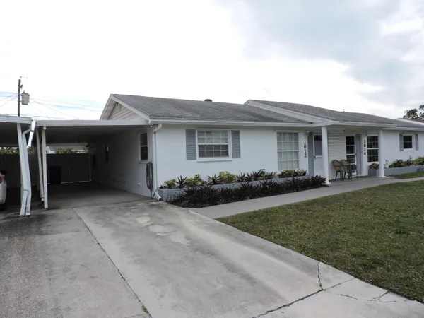 a view of a house with patio
