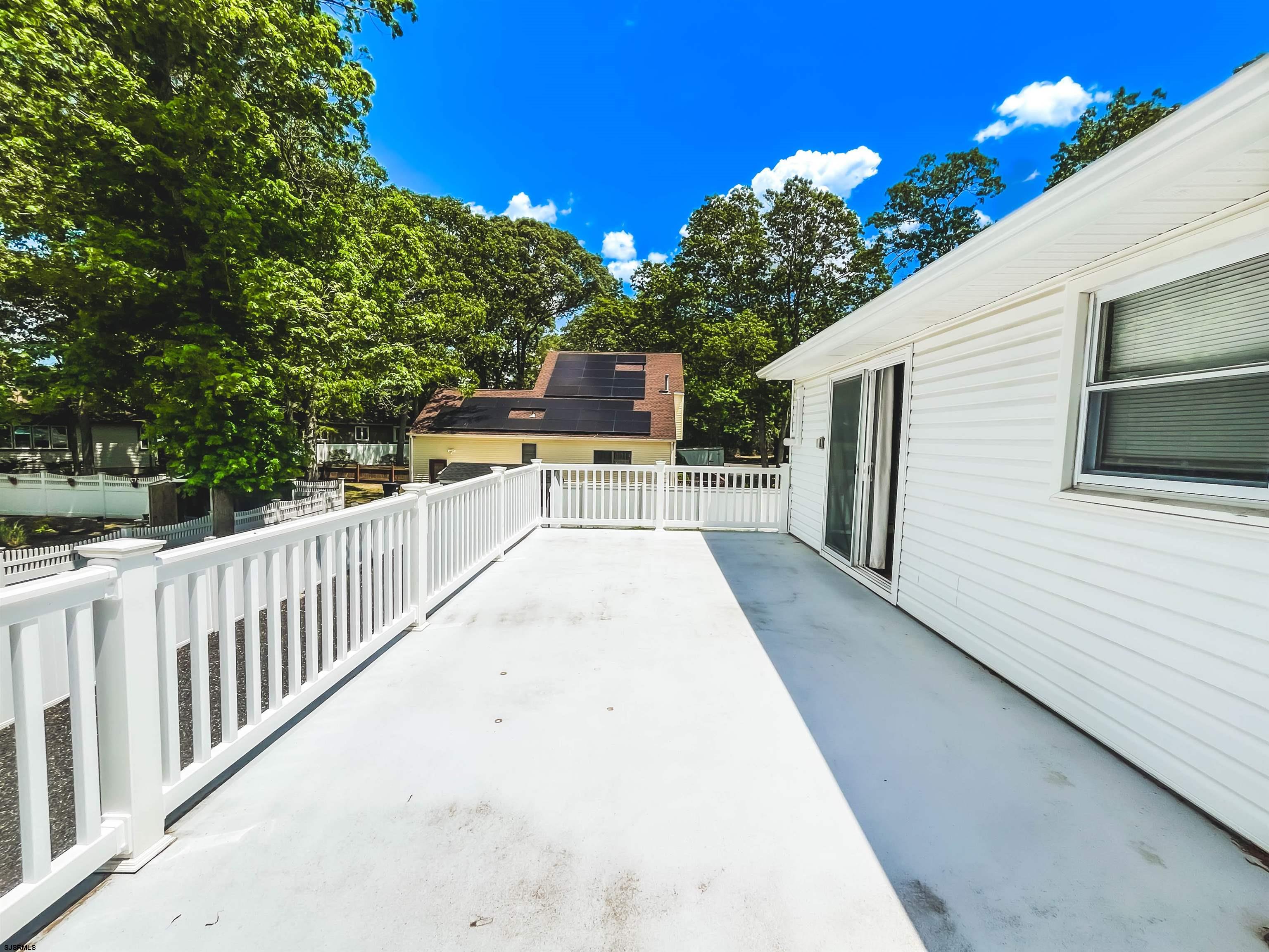 518 Delaware Avenue Absecon, NJ 08201 - Photo 24 of 38 a view of a patio with table and chairs with an umbrella