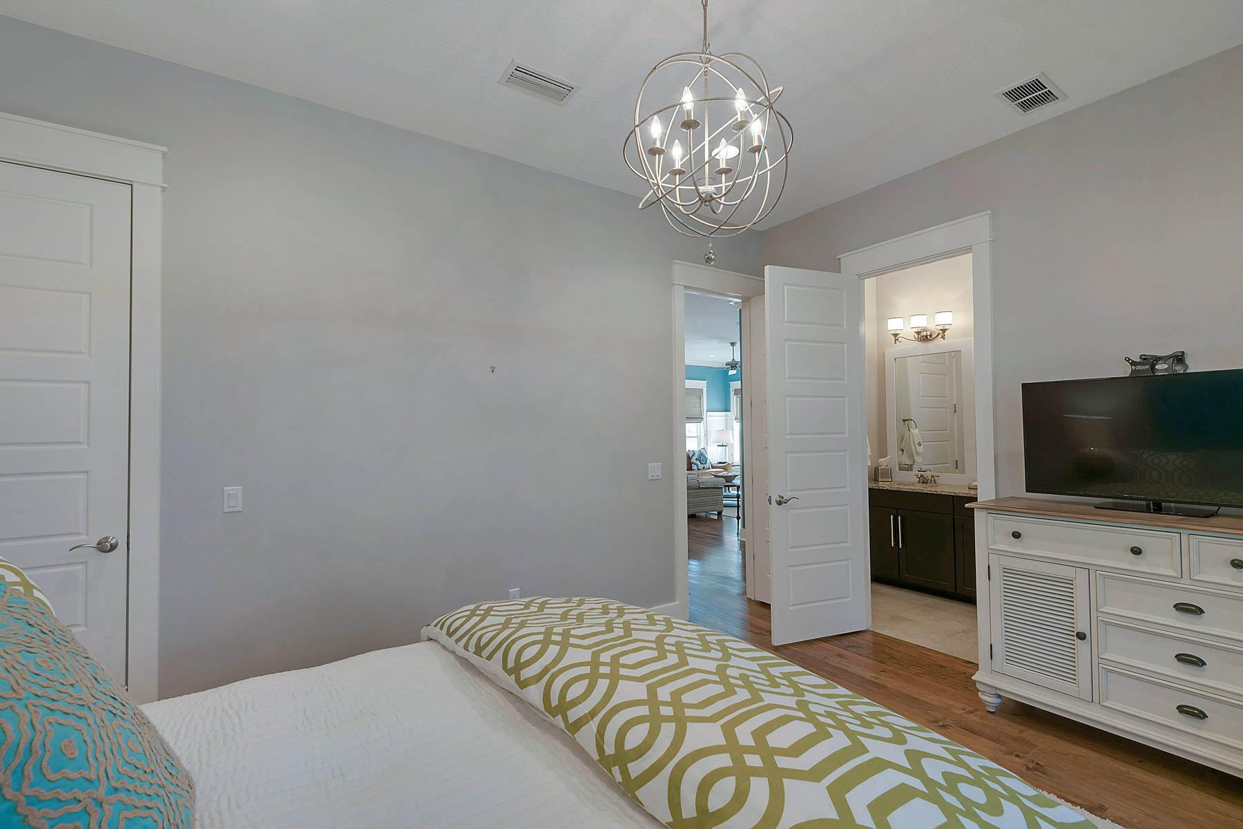 379 East Royal Fern Way Santa Rosa Beach, FL 32459 - Photo 32 of 53 a bedroom with a bed and flat screen tv