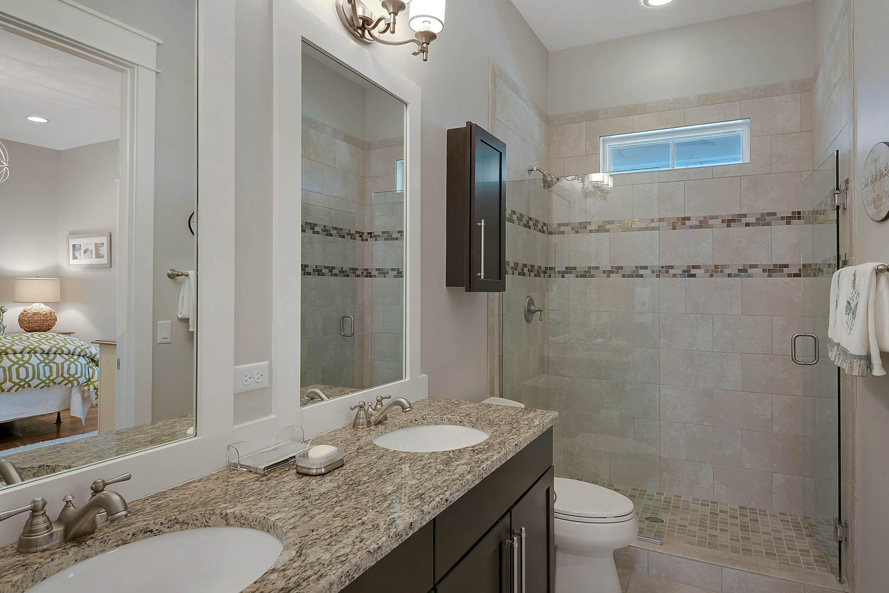 379 East Royal Fern Way Santa Rosa Beach, FL 32459 - Photo 33 of 53 a bathroom with a granite countertop sink toilet and shower
