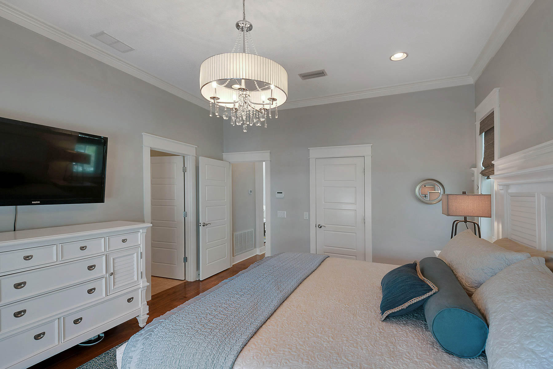 379 East Royal Fern Way Santa Rosa Beach, FL 32459 - Photo 37 of 53 a bedroom with a bed and a flat screen tv