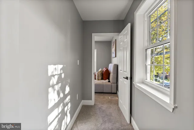 an empty room with a window