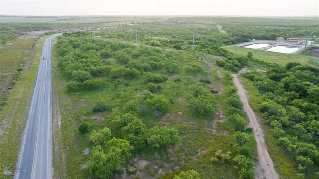 a view of a forest with a houses