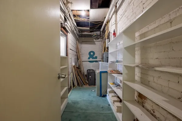 a view of storage and utility room