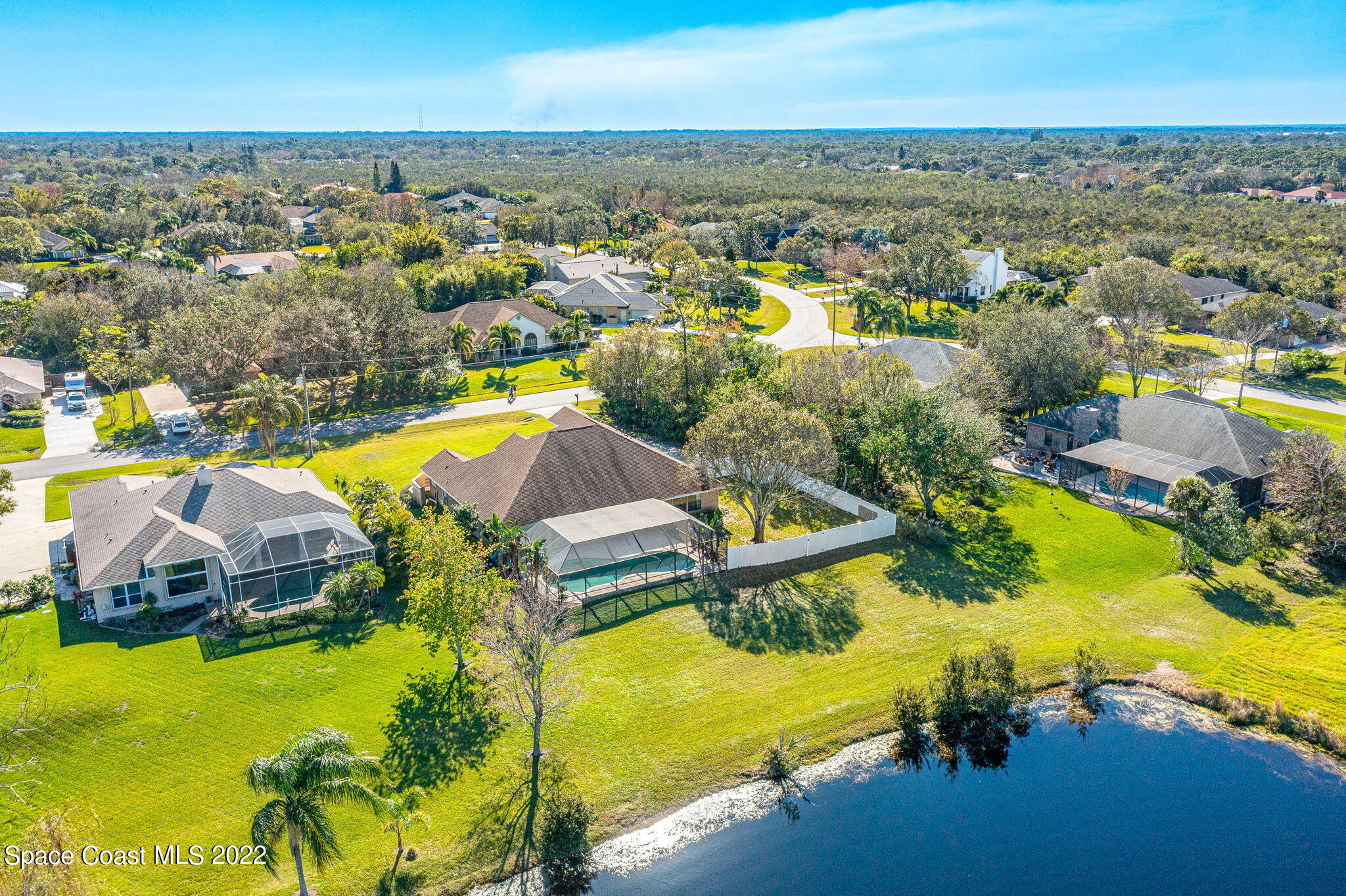 4668 Canard Road Melbourne, FL 32934 - Photo 23 of 29 an aerial view of residential houses with outdoor space
