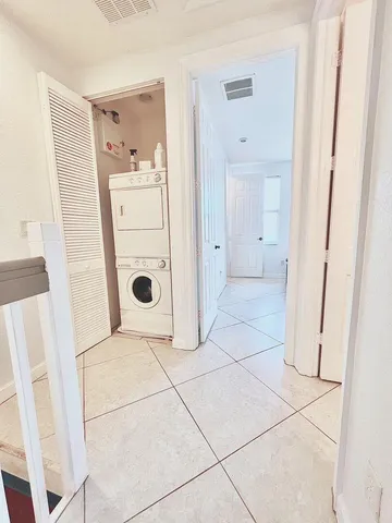 a view of a closet in the house