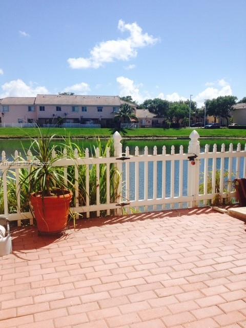 View of lake from back patio