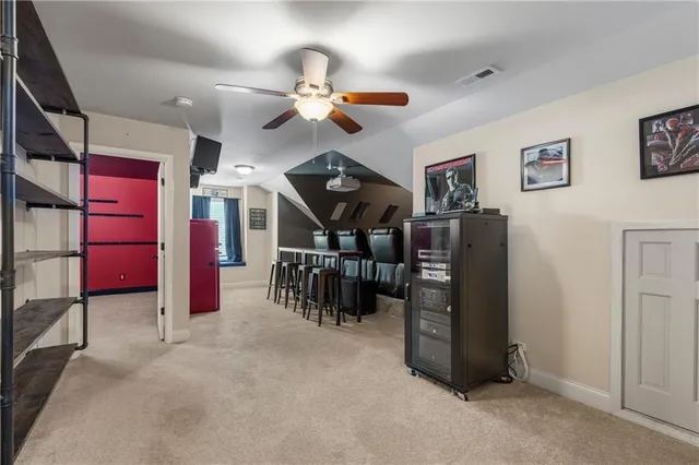 a view of a livingroom with furniture