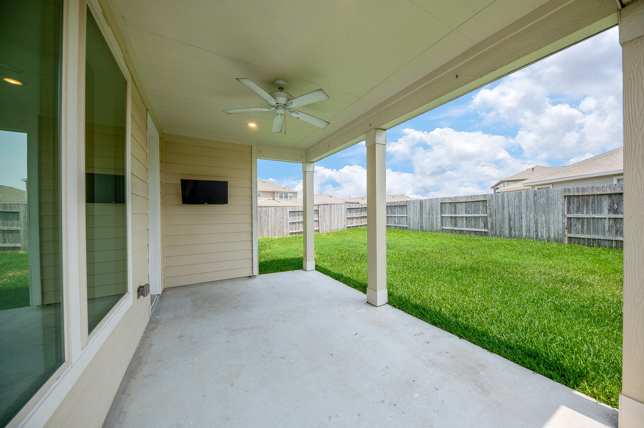 4614 Westgreen Ridge Road Katy, TX 77449 - Photo 27 of 28 Cover patio with mounted TV included