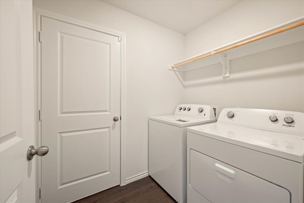3117 Pr Hl Grove Crandall, TX 75114 - Photo 13 of 16 a view of storage and utility room with washer and dryer