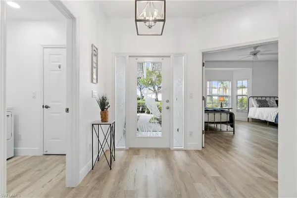 a view of livingroom with furniture and wooden floor