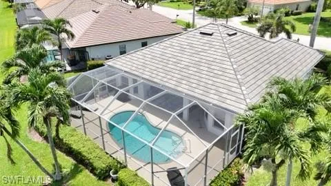 a dining room with furniture