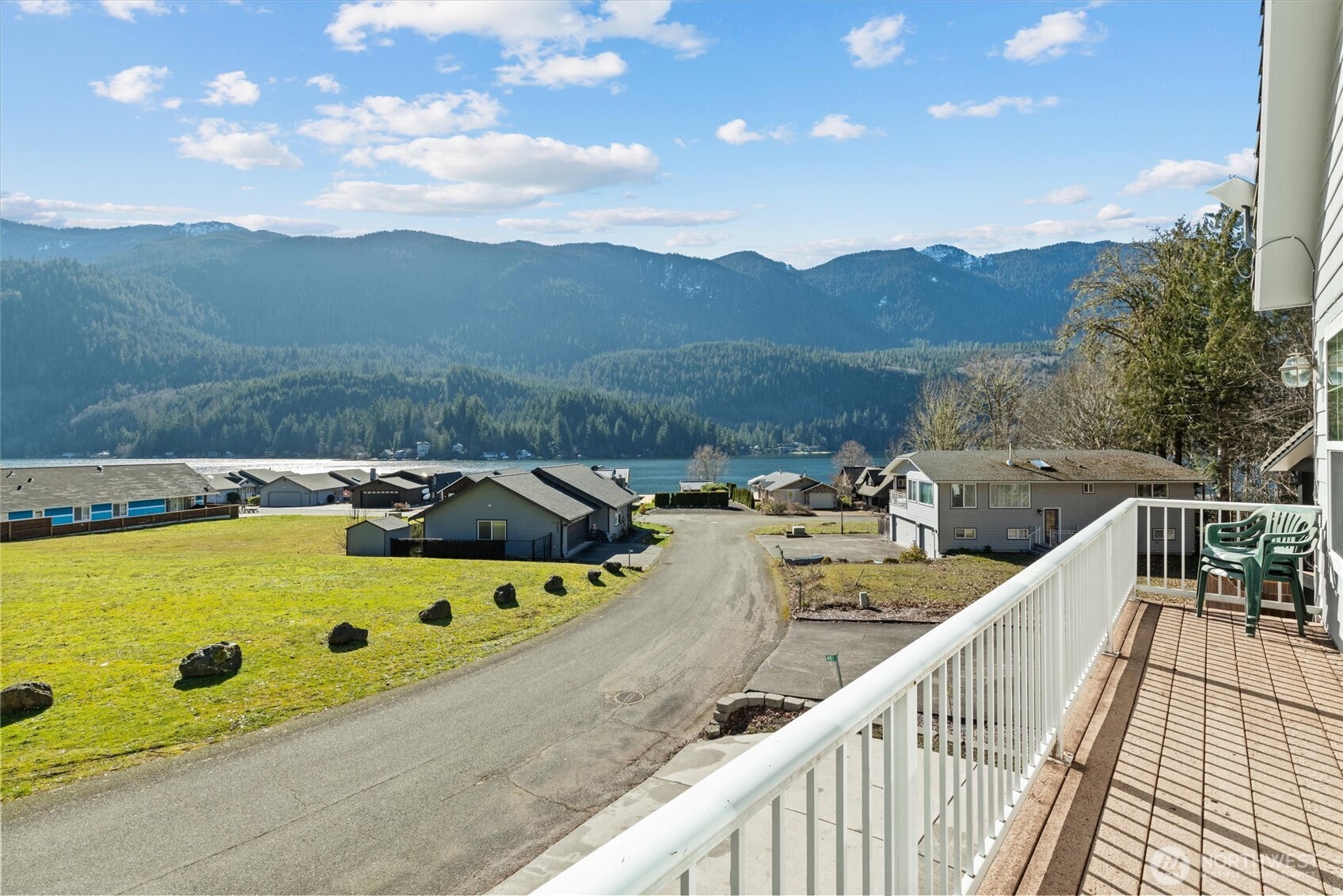 481 Maple Grove Road Port Angeles, WA 98363 - Photo 39 of 40 a view of a lake with a mountain