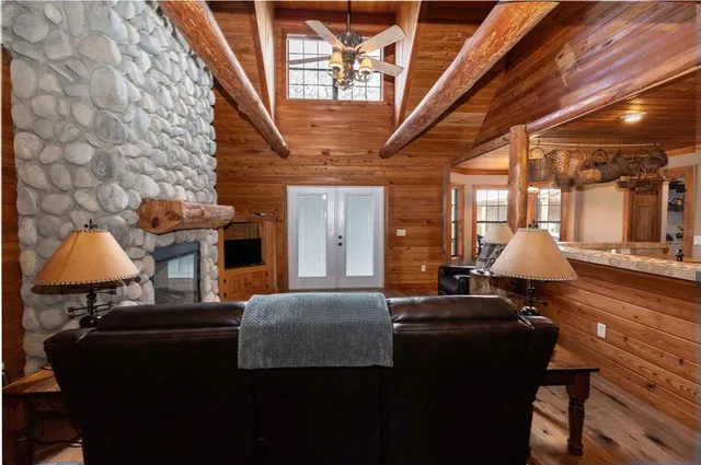 a view of an outdoor space with seating area