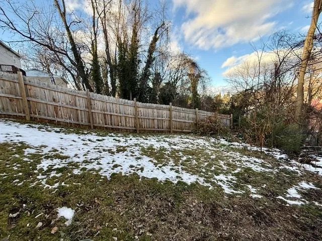 a view of a backyard