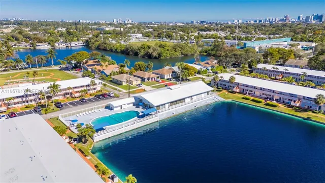 an aerial view of a city