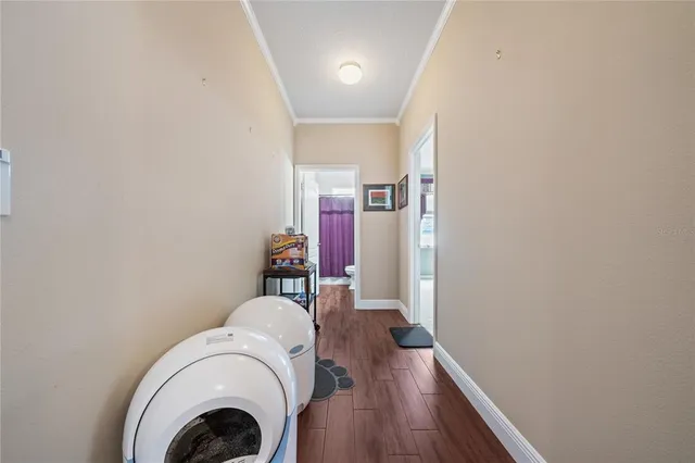 a bathroom with a sink a double vanity and a mirror