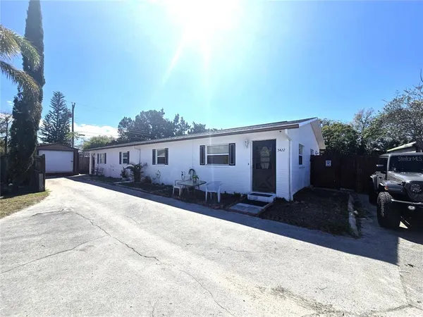 a view of a house with a patio
