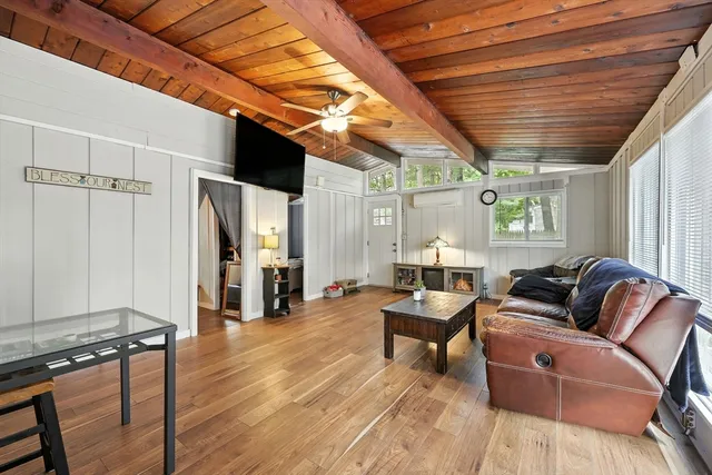 a outdoor living space with furniture