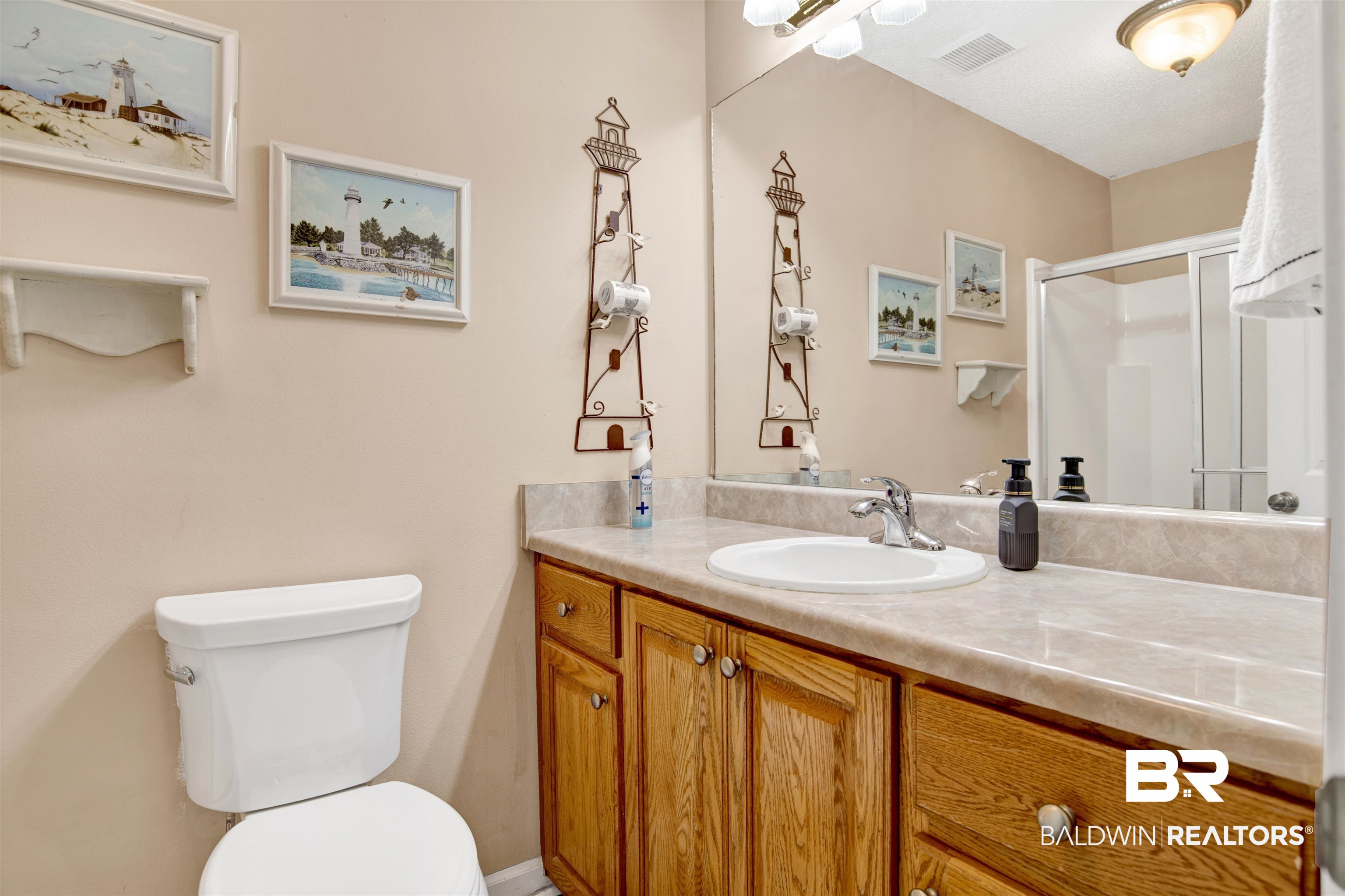 36434 Alexandria Trail Stapleton, AL 36578 - Photo 16 of 27 Full bathroom with vanity and a stall shower